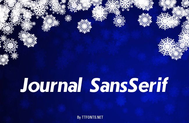 Journal SansSerif example